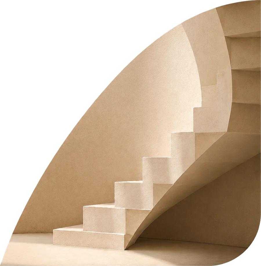 Escalier en colimaçon, image de la progression et de la montée en puissance